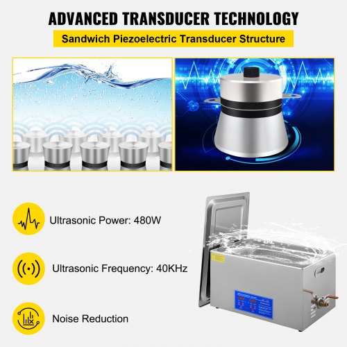22L Industrial Ultrasonic Cleaner with Digital TimerHeater 40kHz