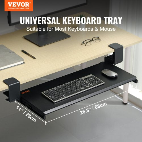 Keyboard Tray Under Desk Pull out KeyboardMouse Tray Under Desk with Sturdy