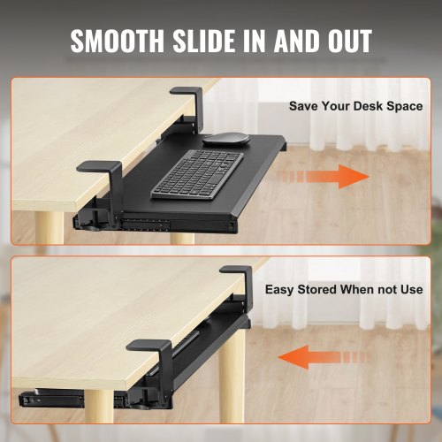 Keyboard Tray Under Desk Pull out KeyboardMouse Tray Under Desk with Sturdy
