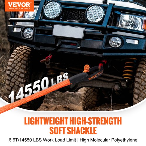 Synthetic Soft Shackle 12 x 22 2 Pack 44092 lbs 20 Ton Breaking