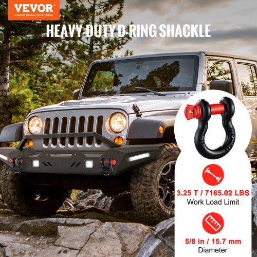 58 DRing Shackle 4 Pack Alloy Steel Shackles 28660 lbs 13 Ton Break