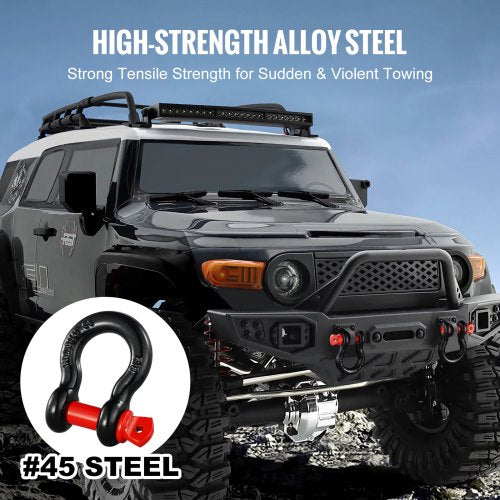 58 DRing Shackle 4 Pack Alloy Steel Shackles 28660 lbs 13 Ton Break
