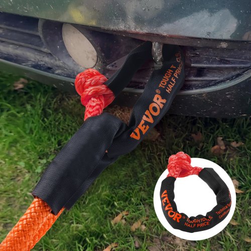 Soft Shackle Synthetic Recovery Rope 2PCS 12x22 44092lbs Break Strength