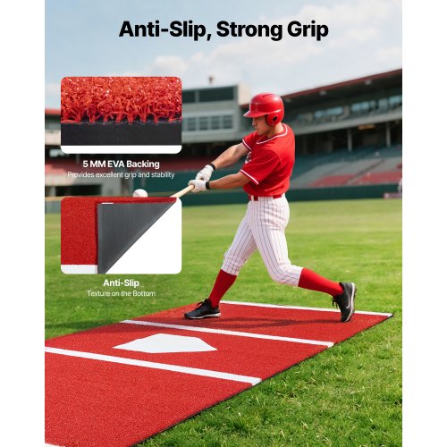 Baseball Hitting Mat 10x38 ft Batting Cage Mat Batters Box Turf Mats