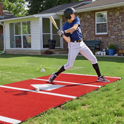 Baseball Hitting Mat 10x38 ft Batting Cage Mat Batters Box Turf Mats