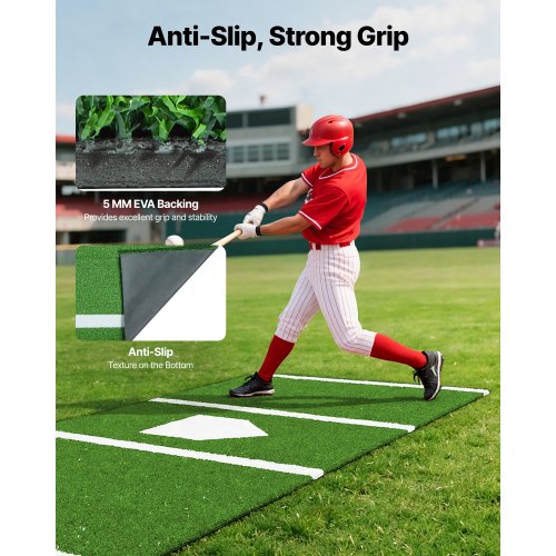 10x38 ft Baseball Softball Hitting Batting Mat IndoorOutdoor AntiSlip