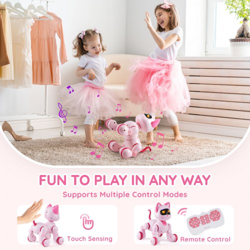 Remote Control Robot Cat Toy RC Cat Programmable Smart Interactive Robotic