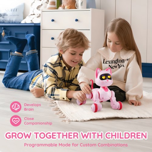 Remote Control Robot Cat Toy RC Cat Programmable Smart Interactive Robotic