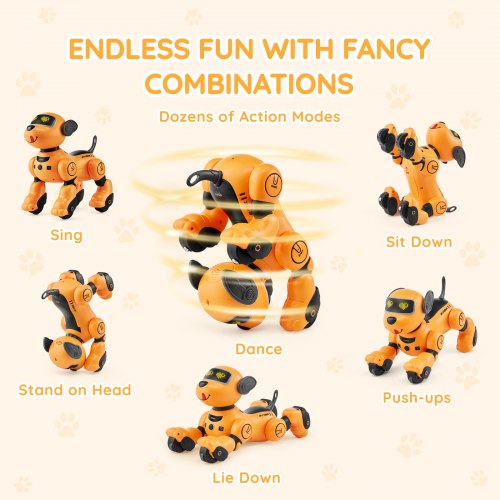 RC Robot Dog Toy Talking Dancing Touch Voice Remote Control Programmable –