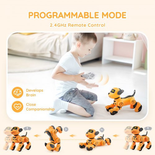 RC Robot Dog Toy Talking Dancing Touch Voice Remote Control Programmable –