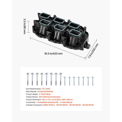 Intake Manifold with Gasket Engine Intake Manifold Assembly Compatible 3