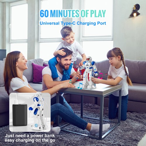RC Robot Toys for Kids Gesture Sensing Programmable Remote Control Smart