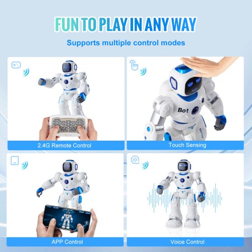 RC Robot Toys for Kids 24GHz Programmable Remote Control Smart Robot with Touch