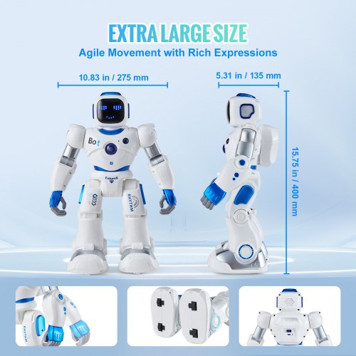 RC Robot Toys for Kids 24GHz Programmable Remote Control Smart Robot with Touch