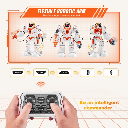 RC Robot Toys for Kids Battle Mode Programmable Remote Control Smart Robot