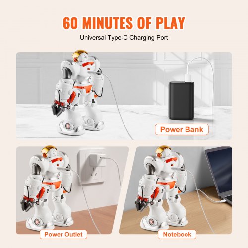RC Robot Toys for Kids Battle Mode Programmable Remote Control Smart Robot