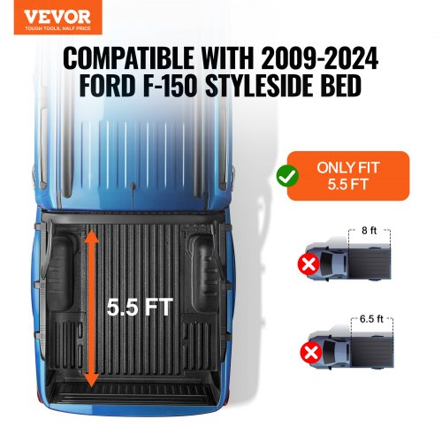 Truck Bed Cover Roll Up Truck Bed Tonneau Cover Compatible with 20092024