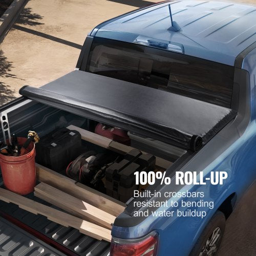 Truck Bed Cover Roll Up Truck Bed Tonneau Cover Compatible with 20092024