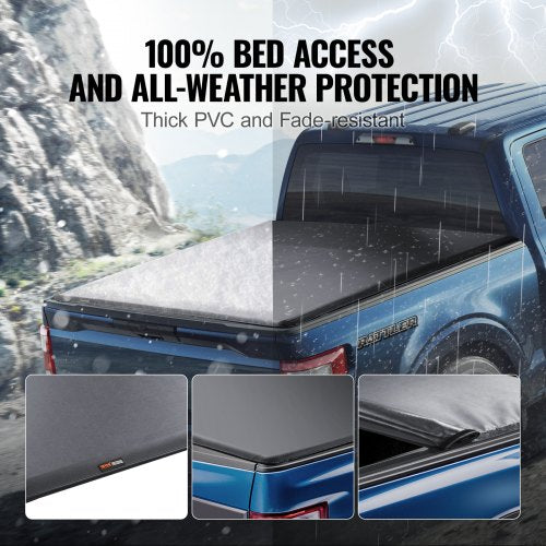 Truck Bed Cover Roll Up Truck Bed Tonneau Cover Compatible with 20092024