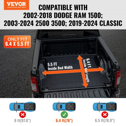 Truck Bed Cover Roll Up Truck Bed Tonneau Cover Compatible with 20022018