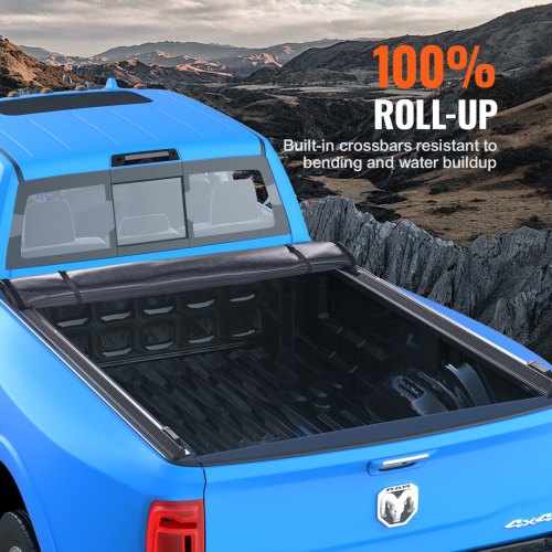 Truck Bed Cover Roll Up Truck Bed Tonneau Cover Compatible with 20022018