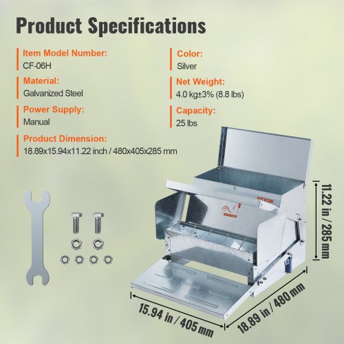 Automatic Chicken Feeder 25 lbs Capacity Feeds 10 Chickens up to 11 Days