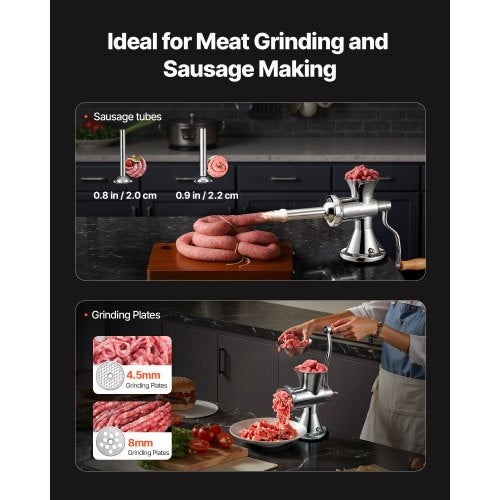Meat Grinder Manual 304 Stainless Steel Hand Operated Meat Grinder