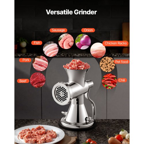 Meat Grinder Manual 304 Stainless Steel Hand Operated Meat Grinder