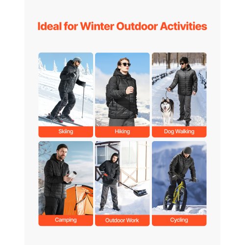 Heated Jacket for Men with 74V Battery Soft Shell Electric Heating Coat