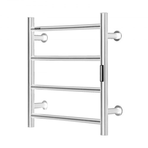 4Bar Towel Warmer Rack Wall Mounted Heated Towel Rack for Bathroom Silver –