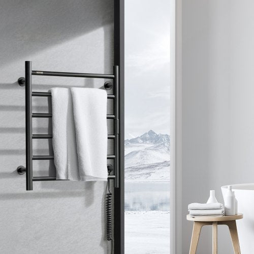 6 Bars Towel Warmer Rack Wall Mounted Heated Towel Rack for Bathroom IPX5