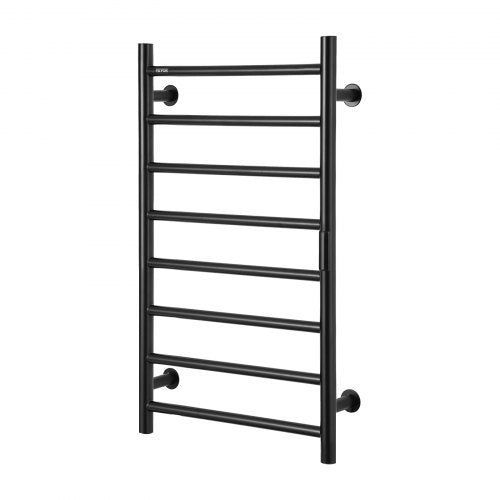 8 Bars Towel Warmer Rack Wall Mounted Heated Towel Rack for Bathroom Black –