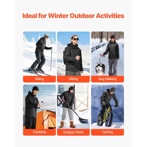 Heated Jacket for Men with 74V Battery Soft Shell Electric Heating Coat 5
