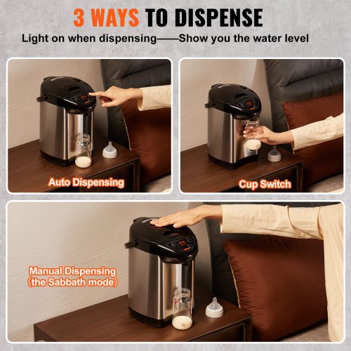 Hot Water Dispenser Adjustable 4 Temperatures Water Boiler and Warmer 304