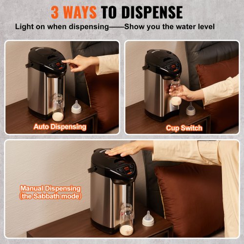 Hot Water Dispenser Adjustable 4 Temperatures Water Boiler and Warmer 304