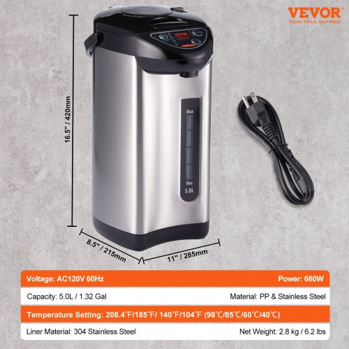 Hot Water Dispenser Adjustable 4 Temperatures Water Boiler and Warmer 304