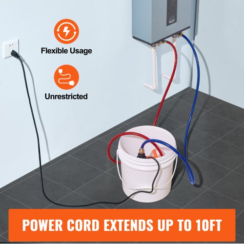Tankless Water Heater Flushing Kit Includes Efficient Pump 3.7 Gallon