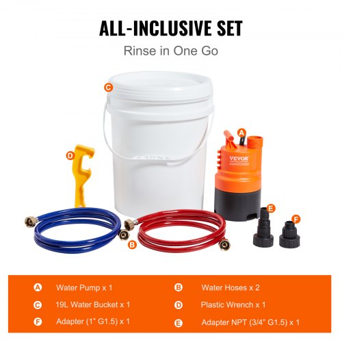 Tankless Water Heater Flushing Kit Includes Efficient Pump 3.7 Gallon