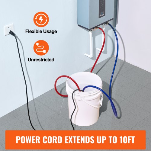Tankless Water Heater Flushing Kit Includes Efficient Pump 5 Gallon Pail
