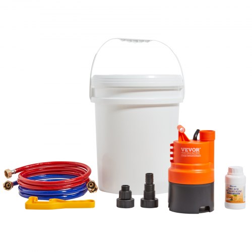 Tankless Water Heater Flushing Kit Includes Efficient Pump 5 Gallon Pail
