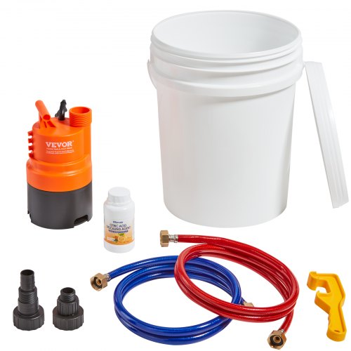 Tankless Water Heater Flushing Kit Includes Efficient Pump 5 Gallon Pail