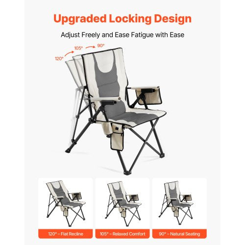 Heated Camping Chair 3 Heat Settings High Back Folding Camping Chair