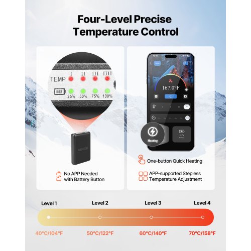 Heated Socks Medium Size 5000mAh Battery Rechargeable Heating Socks with 4