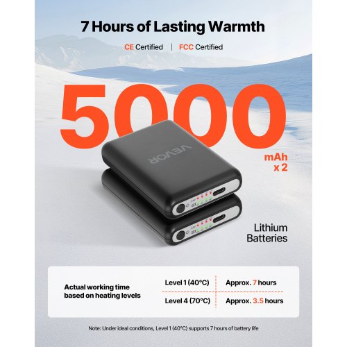 Heated Socks Medium Size 5000mAh Battery Rechargeable Heating Socks with 4