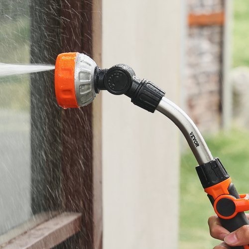 Watering Wand 15Inch Heavy Duty Garden Hose Wand with 8 Spray Patterns