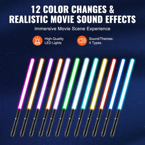Light Sword 38 Light up Sword with 12 RGB Colors FX Sound and Realistic