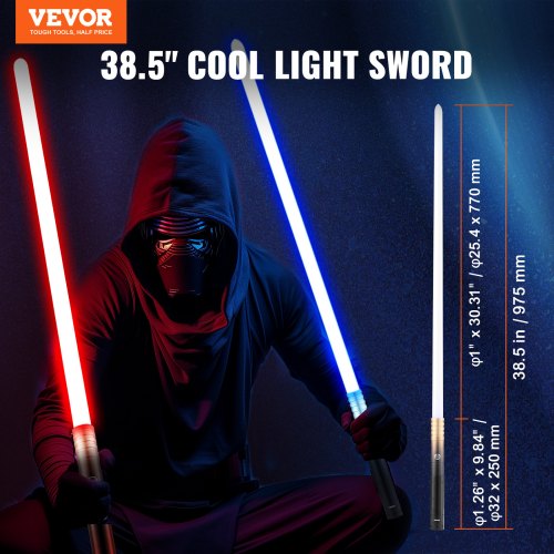 Light Sword 2 Pack Light up Sword with 12 RGB Colors 4 Sound Modes