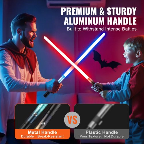 Light Sword 2 Pack Light up Sword with 12 RGB Colors 4 Sound Modes