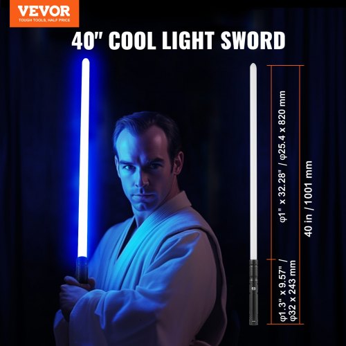 Light Sword 40 Light up Sword with 12 RGB Colors Mute Mode and Realistic