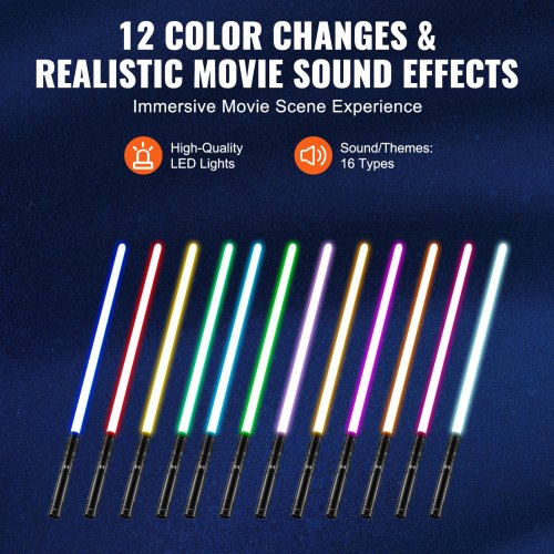 Light Sword 40 Light up Sword with 12 RGB Colors Mute Mode and Realistic